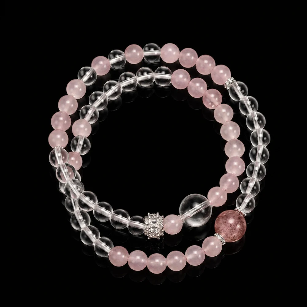 Rose Quartz Love Duo Bracelet